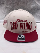 Load image into Gallery viewer, Detroit Red Wings NHL '47 Brand Bone Two Tone Script Adjustable Snapback Hat - Casey's Sports Store