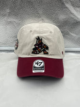 Load image into Gallery viewer, Arizona Coyotes NHL '47 Brand Throwback Clean Up Natural Two Tone Adjustable Hat - Casey's Sports Store