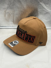 Load image into Gallery viewer, Chicago Blackhawks NHL '47 Brand Throwback Script Brown Hitch Adjustable Hat - Casey's Sports Store