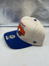 Load image into Gallery viewer, Side view of the Nebraska Cornhuskers NCAA '47 Orange Bowl Natural TT Hitch Snapback Hat, showcasing its stylish design for Nebraska Cornhuskers hat enthusiasts.