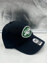 Load image into Gallery viewer, New York Jets NFL '47 Brand Black Clean Up Adjustable Strapback Hat - Casey's Sports Store