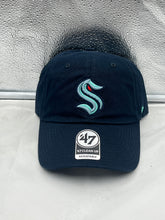 Load image into Gallery viewer, Seattle Kraken NHL '47 Brand Clean Up Navy Blue Adjustable Hat - Casey's Sports Store
