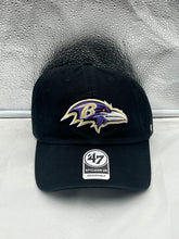 Load image into Gallery viewer, Baltimore Ravens NFL '47 Brand Black Clean Up Adjustable Hat - Casey's Sports Store