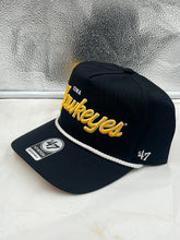 Load image into Gallery viewer, Iowa Hawykeyes NCAA '47 Brand Black Script Hitch Rope Snapback Adjustable Hat - Casey's Sports Store