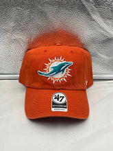 Load image into Gallery viewer, Miami Dolphins NFL '47 Brand Orange Clean Up Adjustable Strapback Hat - Casey's Sports Store