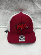 Load image into Gallery viewer, Arkansas Razorbacks NCAA '47 Brand Red Trucker Adjustable Snapback Mesh Hat - Casey's Sports Store