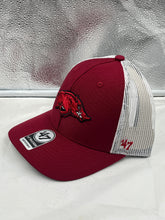 Load image into Gallery viewer, Arkansas Razorbacks NCAA '47 Brand Red Trucker Adjustable Snapback Mesh Hat - Casey's Sports Store