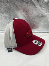 Load image into Gallery viewer, Arkansas Razorbacks NCAA '47 Brand Red Trucker Adjustable Snapback Mesh Hat - Casey's Sports Store