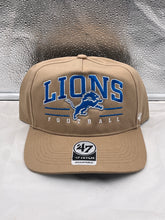 Load image into Gallery viewer, Detroit Lions NFL '47 Brand Khaki Hitch Snapback Adjustable Hat - Casey's Sports Store