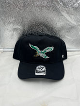 Load image into Gallery viewer, Philadelphia Eagles NFL '47 Brand Throwback Black Hitch Snapback Adjustable Hat - Casey's Sports Store