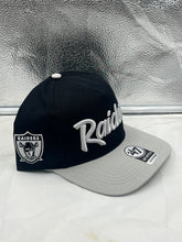 Load image into Gallery viewer, Las Vegas Raiders NFL '47 Brand Black Two Tone Script Hitch Adjustable Hat - Casey's Sports Store