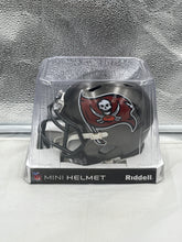 Load image into Gallery viewer, Tampa Bay Buccaneers NFL Throwback Gray Riddell Speed Mini Helmet showcasing the team's iconic logo and sleek gray design.