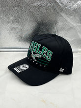 Load image into Gallery viewer, Philadelphia Eagles NFL '47 Throwback Black Roscoe Hitch Snapback Adjustable Hat - Casey's Sports Store