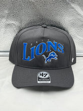 Load image into Gallery viewer, Detroit Lions NFL '47 Throwback Charcoal Wave Hitch Snapback Adjustable Hat - Casey's Sports Store