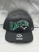 Load image into Gallery viewer, Philadelphia Eagles NFL '47 Brand Throwback Charcoal Wave Hitch Snapback Hat - Casey's Sports Store