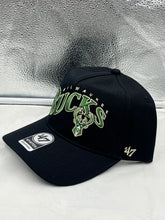 Load image into Gallery viewer, Milwaukee Bucks NBA '47 Brand Black Hitch Wave Snapback Adjustable Hat - Casey's Sports Store