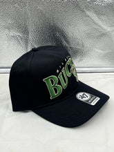 Load image into Gallery viewer, Milwaukee Bucks NBA '47 Brand Black Hitch Wave Snapback Adjustable Hat - Casey's Sports Store