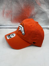 Load image into Gallery viewer, Close-up view of the Denver Broncos hat featuring an adjustable strapback design for a perfect fit.
