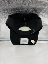 Load image into Gallery viewer, Close-up of the Los Angeles Dodgers hat logo showcasing the iconic team emblem on the black clean up adjustable strapback.