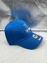Load image into Gallery viewer, Detroit Lions NFL '47 Brand Throwback Blue Clean Up Adjustable Hat showcasing its vintage design and vibrant blue color for fans.