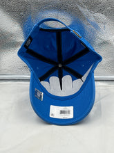 Load image into Gallery viewer, Detail view of the Detroit Lions NFL '47 Brand Throwback Blue Clean Up Adjustable Hat highlighting its adjustable strap and comfortable fabric.