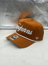 Load image into Gallery viewer, Texas Longhorns NCAA '47 Brand Orange Script Rope Hitch Adjustable Snapback Hat - Casey's Sports Store