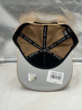 Load image into Gallery viewer, Close-up of Detroit Lions NFL '47 Brand Khaki Rope Hitch Snapback Adjustable Hat highlighting its vintage rope detail and adjustable features.