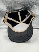 Load image into Gallery viewer, Close-up view of the New York Knicks NBA '47 Brand Black Charlton Hitch Snapback Adjustable Hat highlighting its stylish design, comfortable fit, and breathable fabric ideal for fans.