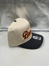 Load image into Gallery viewer, Top view of the Denver Broncos NFL '47 Brand Natural Two Tone Hitch Snapback Adjustable Hat highlighting its unique two-tone design, great Denver Broncos hat for collectors.