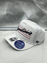 Load image into Gallery viewer, Cleveland Guardians MLB 47 Brand White Script Hitch Rope Adjustable Snapback Hat - Casey's Sports Store