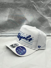 Load image into Gallery viewer, Kansas City Royals MLB '47 Brand White Script Hitch Rope Adjustable Snapback Hat - Casey's Sports Store