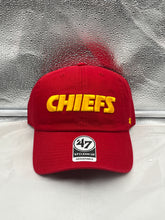 Load image into Gallery viewer, Kansas City Chiefs NFL '47 Brand Red Script Clean Up Adjustable Hat - Casey's Sports Store
