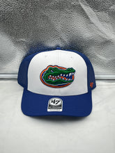 Load image into Gallery viewer, Florida Gators NCAA '47 Brand Trucker White TwoTone Mesh Snapback Adjustable Hat - Casey's Sports Store