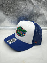 Load image into Gallery viewer, Florida Gators NCAA '47 Brand Trucker White TwoTone Mesh Snapback Adjustable Hat - Casey's Sports Store