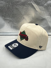 Load image into Gallery viewer, Atlanta Braves MLB '47 Brand Natural Two Tone Hitch Adjustable Snapback Hat - Casey's Sports Store