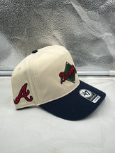 Load image into Gallery viewer, Atlanta Braves MLB '47 Brand Natural Two Tone Hitch Adjustable Snapback Hat - Casey's Sports Store