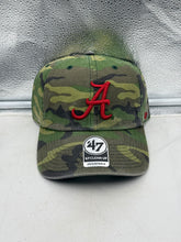 Load image into Gallery viewer, Alabama Crimson Tide '47 Brand Camo Clean Up Adjustable Strapback Hat – Alabama Crimson Tide hat front view