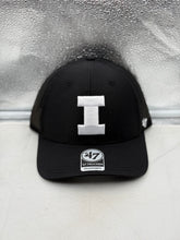 Load image into Gallery viewer, Illinois Fighting Illini NCAA '47 Brand Black Trucker Adjustable Snapback Hat — Illinois Fighting Illini hat with front team logo
