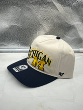Load image into Gallery viewer, Michigan Wolverines NCAA '47 Brand Natural Wave Two Tone Hitch Adjustable Hat - Casey's Sports Store