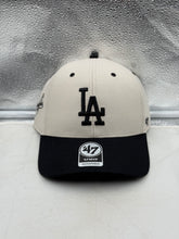 Load image into Gallery viewer, Los Angeles Dodgers MLB '47 Brand Natural Two Tone MVP Adjustable Snapback Hat—Los Angeles Dodgers hat front view with two-tone natural design