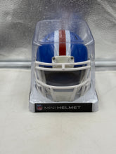 Load image into Gallery viewer, Denver Broncos Throwback NFL Riddell Blue Replica Mini Helmet front view – Denver Broncos Mini Helmet ideal for display on desk or shelf