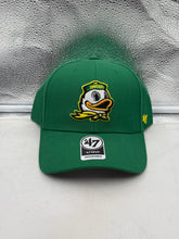 Load image into Gallery viewer, Oregon Ducks NCAA '47 Brand Green MVP Adjustable Strapback Hat with adjustable strap for a comfortable fit.
