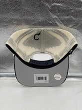 Load image into Gallery viewer, Back view of the New York Yankees MLB '47 Brand Blue Hitch Mesh Adjustable Snapback Hat showing the adjustable snapback closure for a customizable fit.