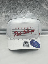 Load image into Gallery viewer, Detroit Red Wings NHL '47 Brand White Script Hitch Rope Adjustable Snapback Hat - Casey's Sports Store
