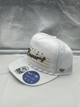 Load image into Gallery viewer, Boston Bruins NHL '47 White Script Hitch Rope Adjustable Snapback Hat - Casey's Sports Store