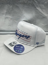 Load image into Gallery viewer, New York Rangers NHL '47 Brand White Script Hitch Rope Adjustable Snapback Hat - Casey's Sports Store