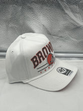 Load image into Gallery viewer, Cleveland Browns NFL '47 Brand Roscoe White Hitch Adjustable Snapback Hat - Casey's Sports Store