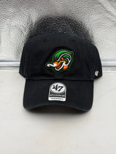 Load image into Gallery viewer, Down East Side Ducks MLB '47 Brand Minor League Black Clean Up Adjustable Hat showing front view.