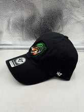 Load image into Gallery viewer, Down East Side Ducks MLB '47 Brand Minor League Black Clean Up Adjustable Hat displayed from the side.