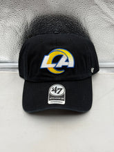 Load image into Gallery viewer, Los Angeles Rams NFL '47 Brand Black Clean Up Adjustable Strapback Hat